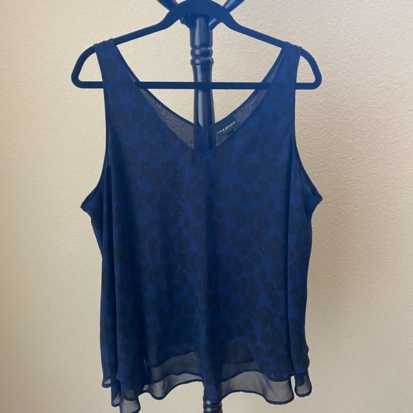 Lane Bryant, Blue and Black Tank Top, Shell, Size 22 - Picture 1 of 8